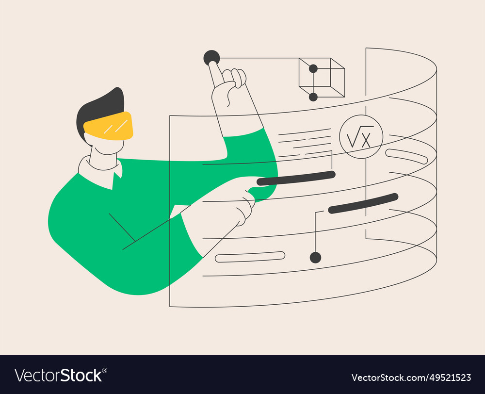 Interactive learning experience abstract concept Vector Image