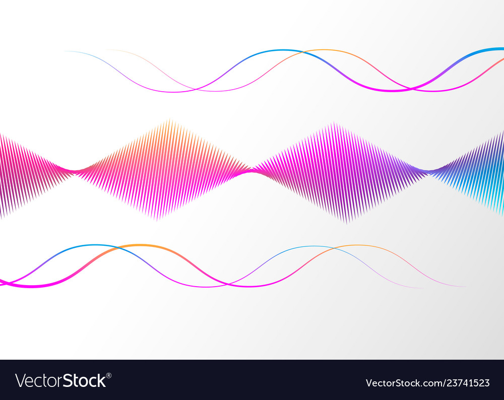 Neon color abstract gradient linear background Vector Image