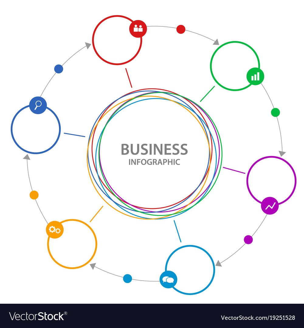 Abstract business circle infographic Royalty Free Vector