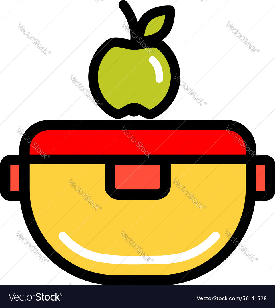 Color lunch box icon