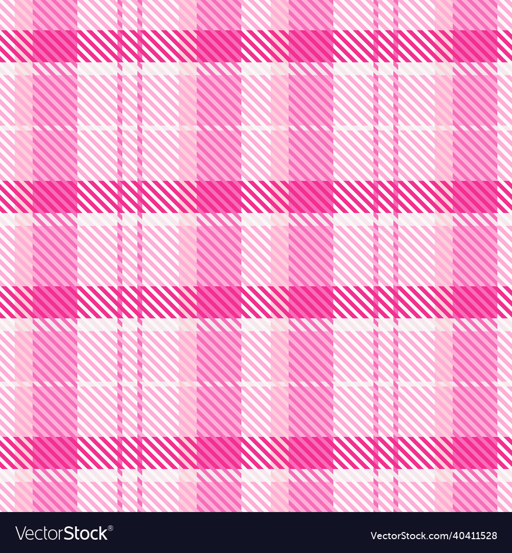 Girly pink seamless plaid pattern gingham Vector Image