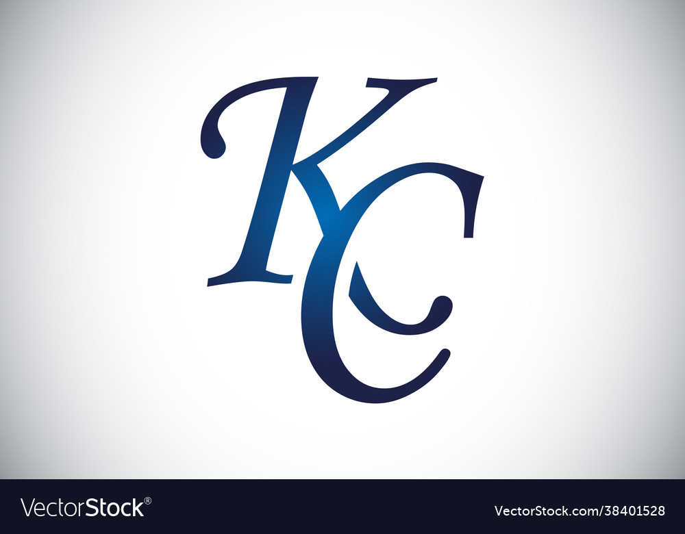 Initial kc letter logo with creative modern Vector Image