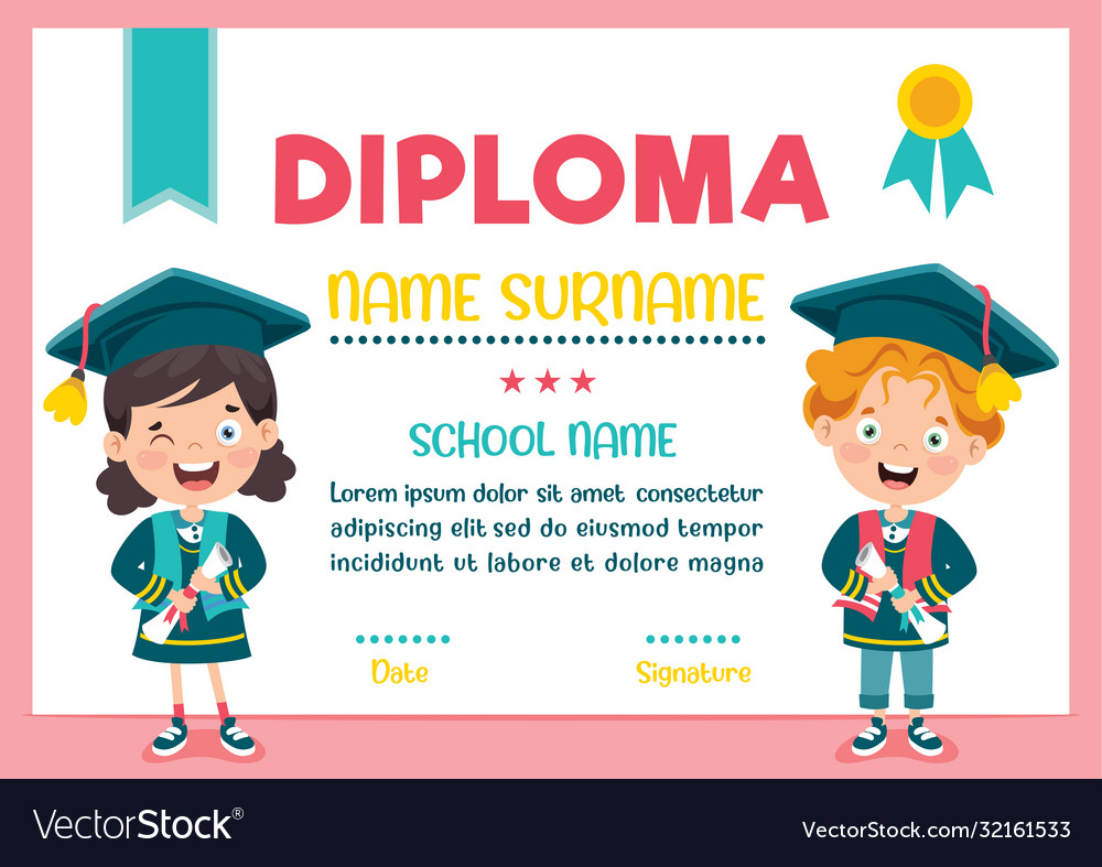 Diploma certificate Royalty Free Vector Image - VectorStock