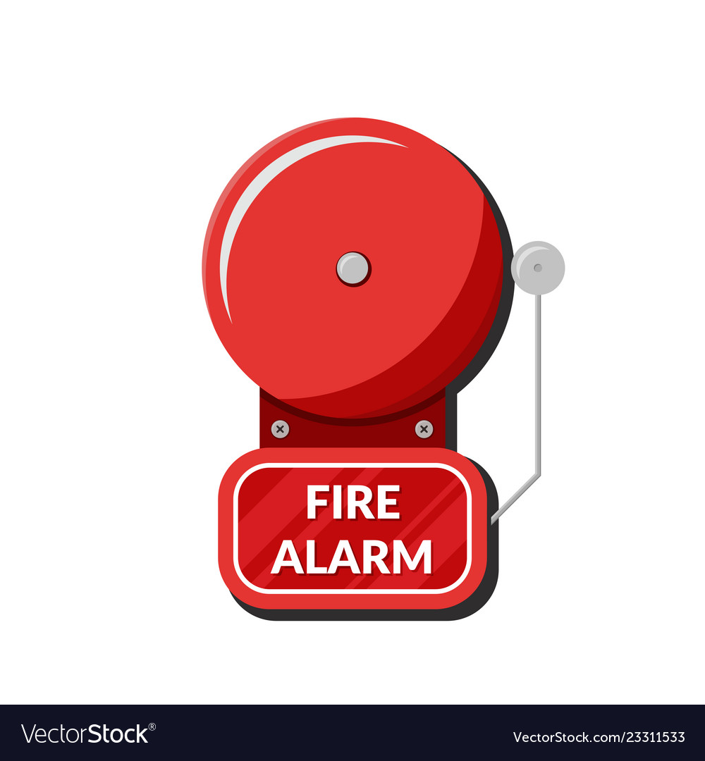 Fire alarm system fire equipment Royalty Free Vector Image