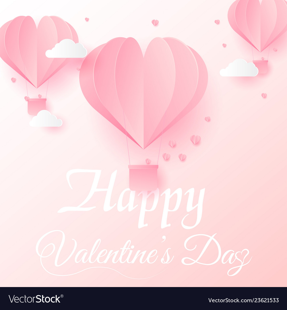 Happy valentines day greeting card Royalty Free Vector Image