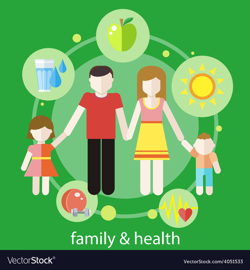 Download Healthy family concept Royalty Free Vector Image