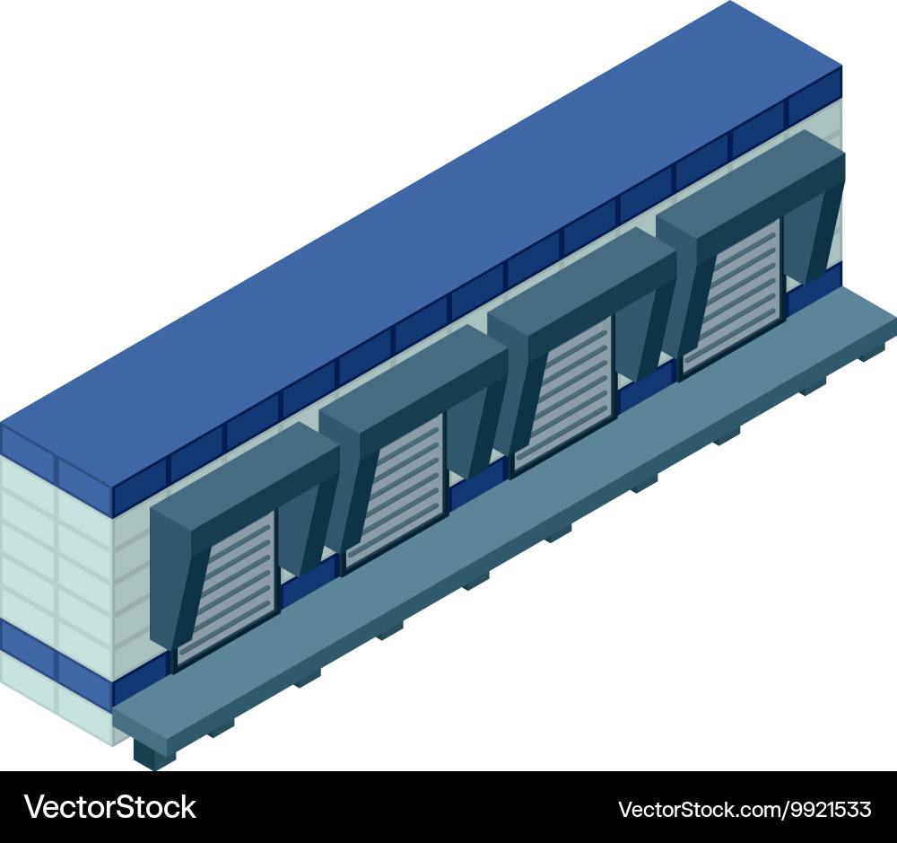 Isometric building Royalty Free Vector Image - VectorStock