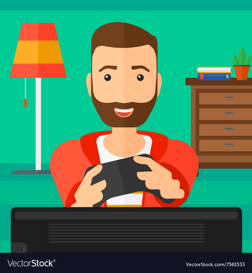 Man playing video game Royalty-Free Stock Photo