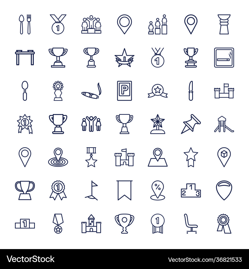 Place icons Royalty Free Vector Image - VectorStock