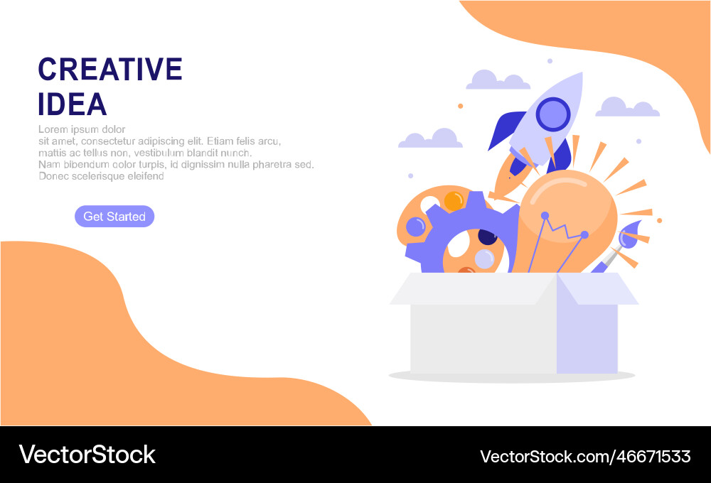 Solution in business solving to look idea concept Vector Image