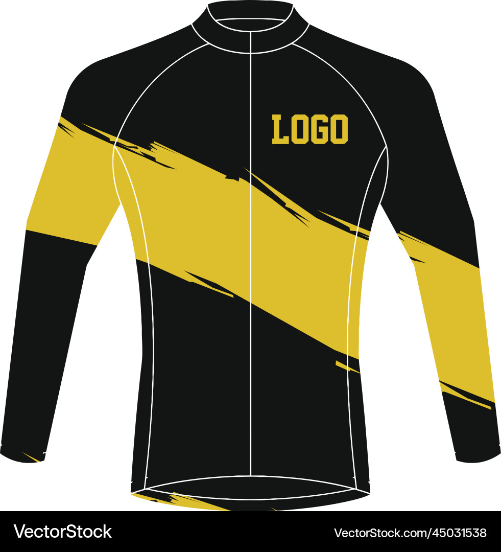Cycling jerseys designs and templates front view Vector Image