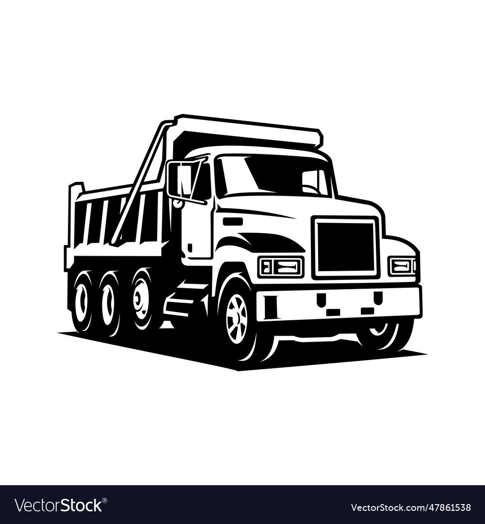 Dump truck logo Royalty Free Vector Image - VectorStock