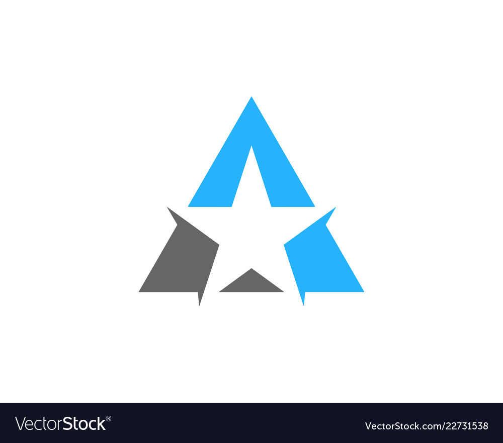 Star letter a logo icon design Royalty Free Vector Image