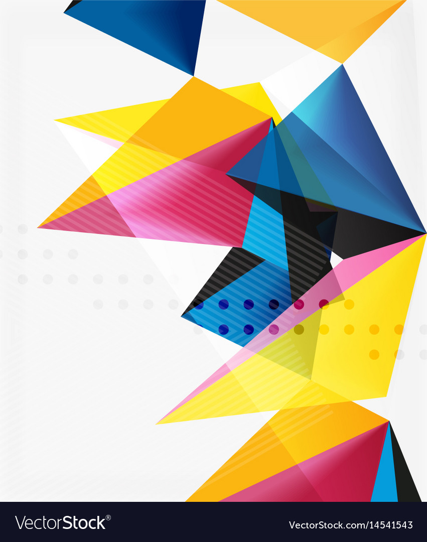 3d triangles geometric Royalty Free Vector Image