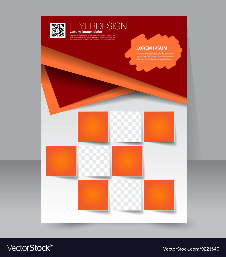 brochure template business flyer royalty free vector image