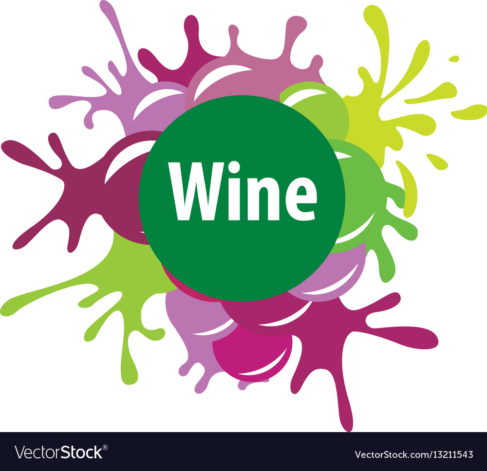 Bunch of grapes for wine logo Royalty Free Vector Image