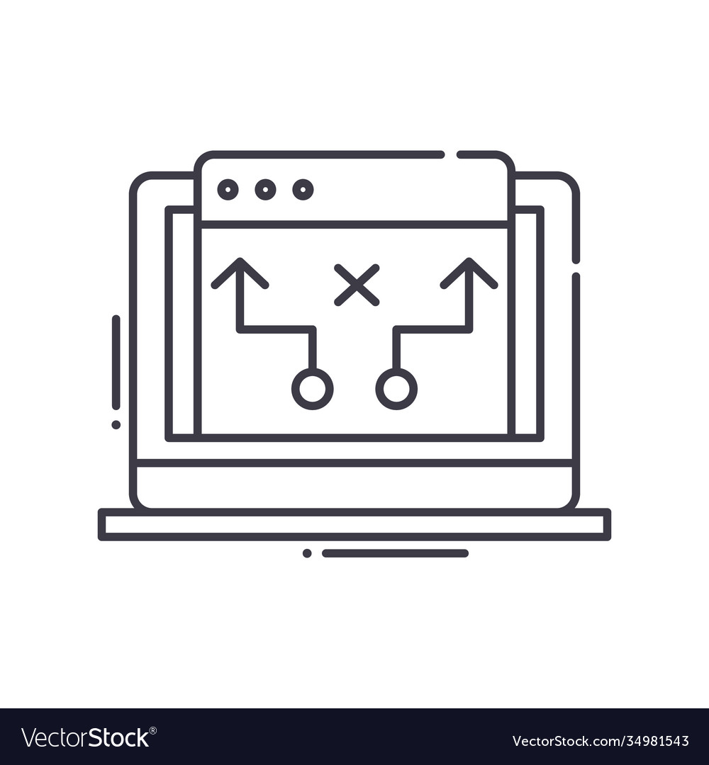 Strategy Line Icon High-Res Vector Graphic - Getty Images