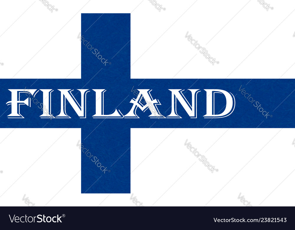 Flag of finland scandinavian northern country Vector Image