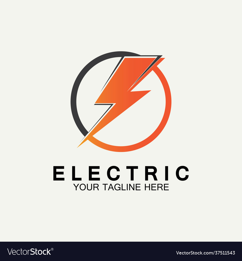 Flash electric logo icon design template bolt Vector Image