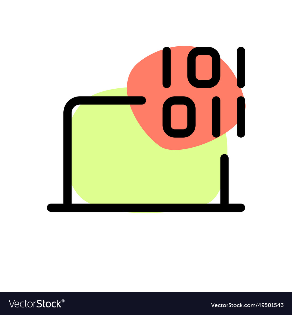 Implementing binary technology code on device Vector Image