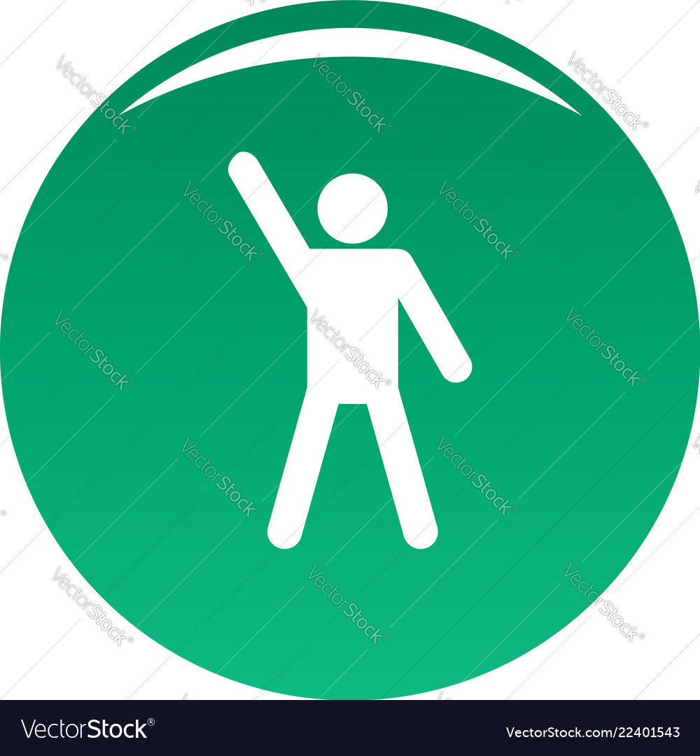 Stick figure stickman icon red Royalty Free Vector Image