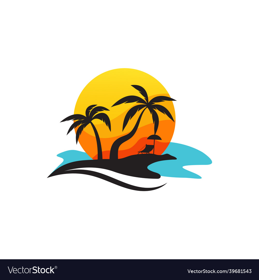 Summer beach icon design Royalty Free Vector Image