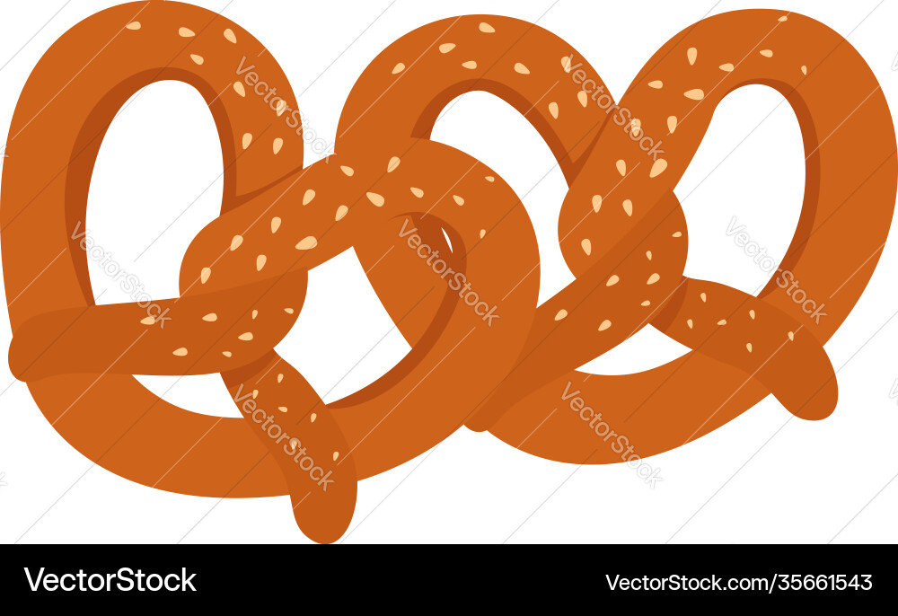 Tasty kringle on white background Royalty Free Vector Image