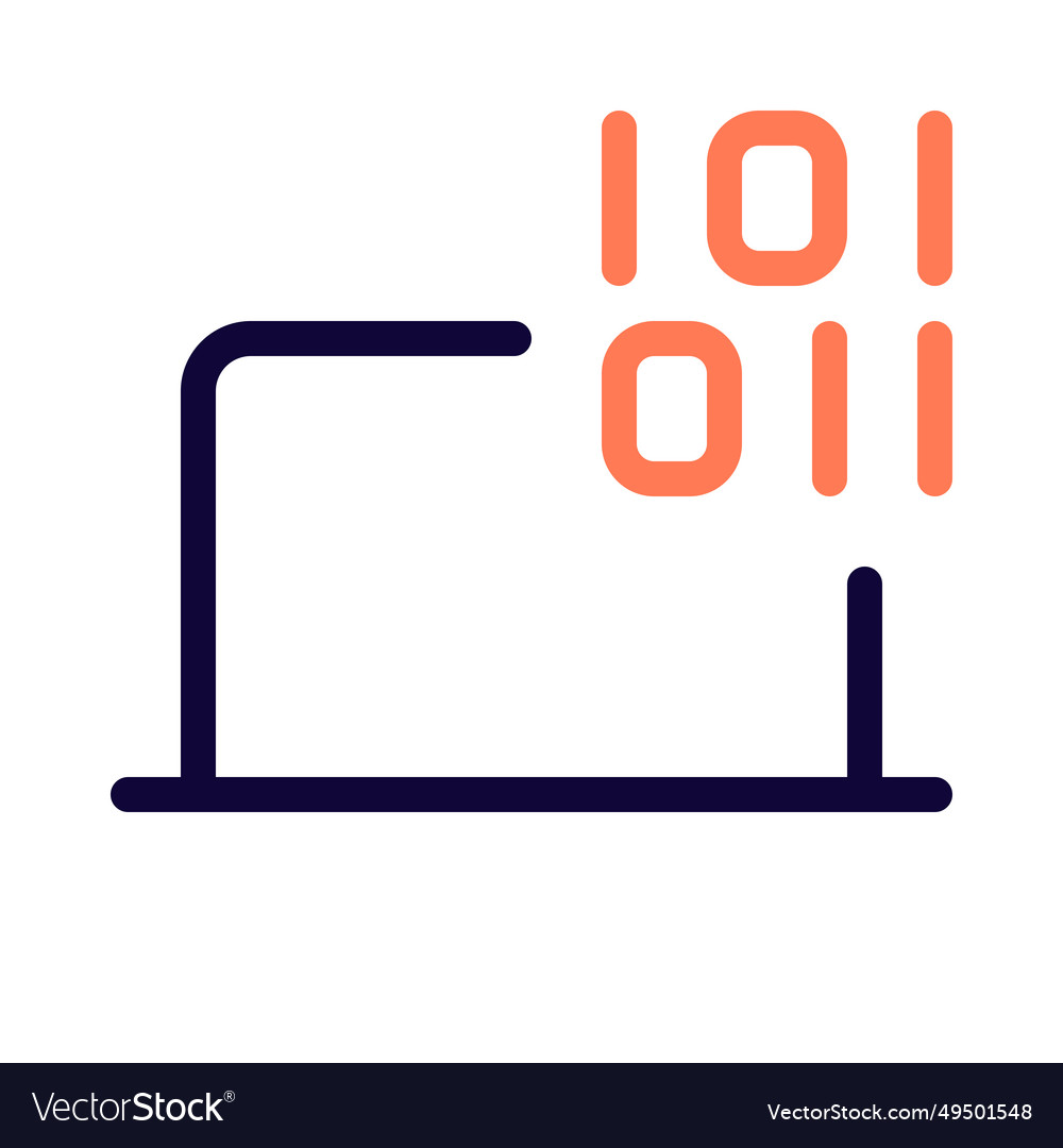 Implementing binary technology code on device Vector Image