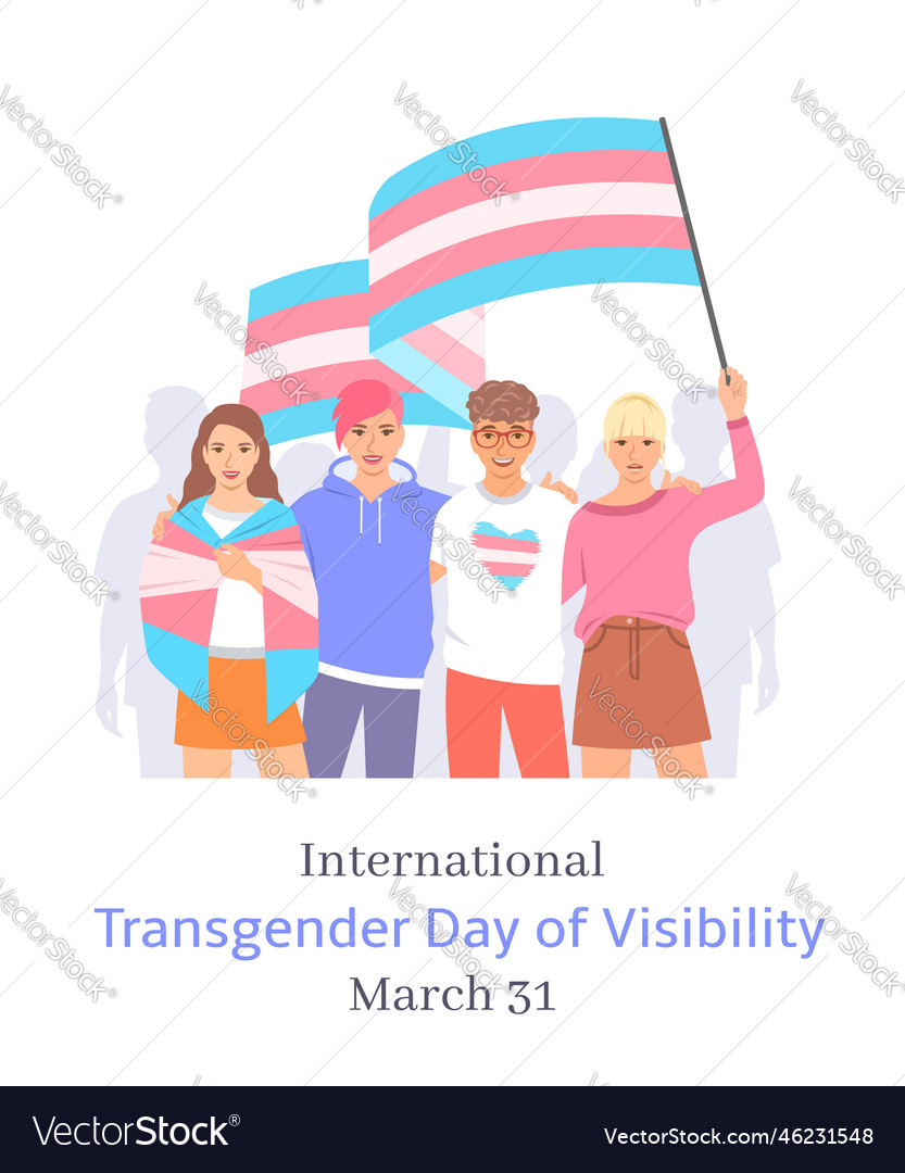 International transgender day of visibility march Vector Image