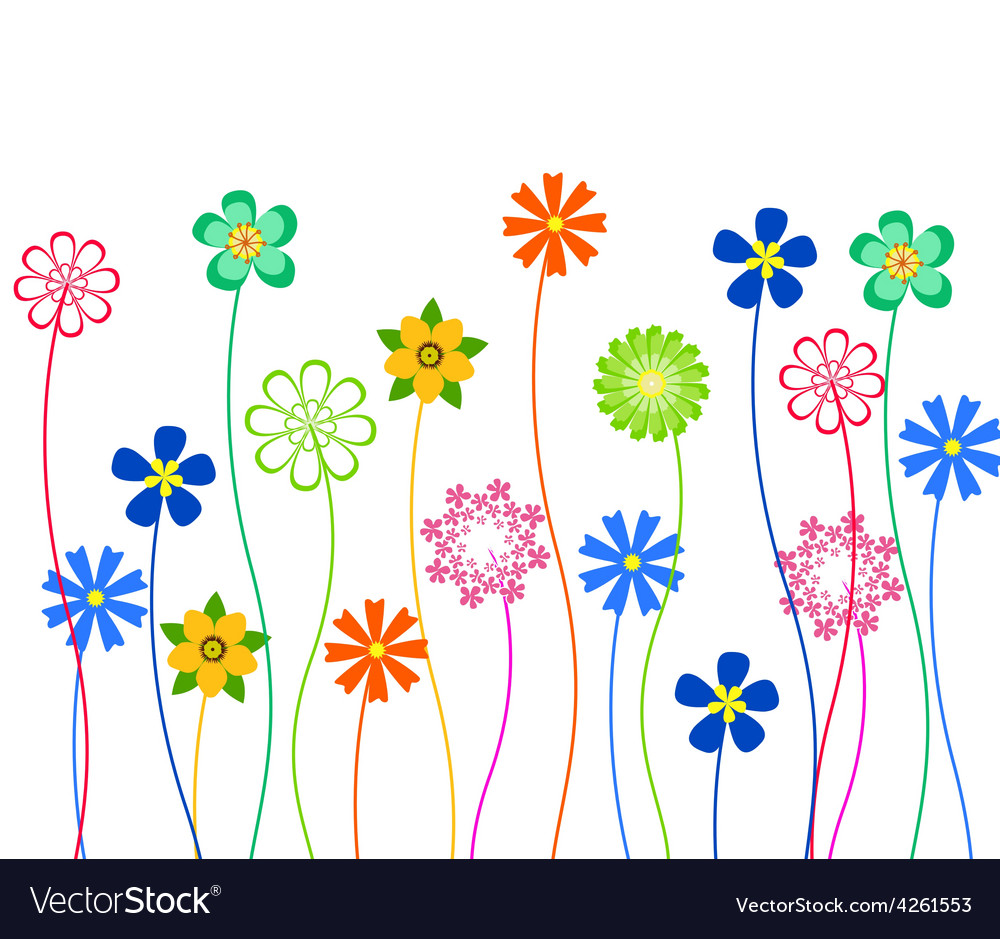 Background with flowers Royalty Free Vector Image