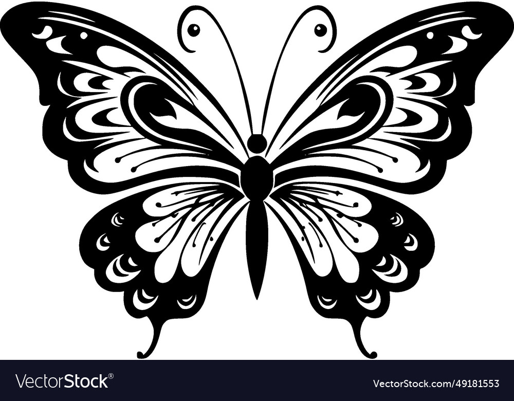 Butterfly - minimalist and flat logo Royalty Free Vector