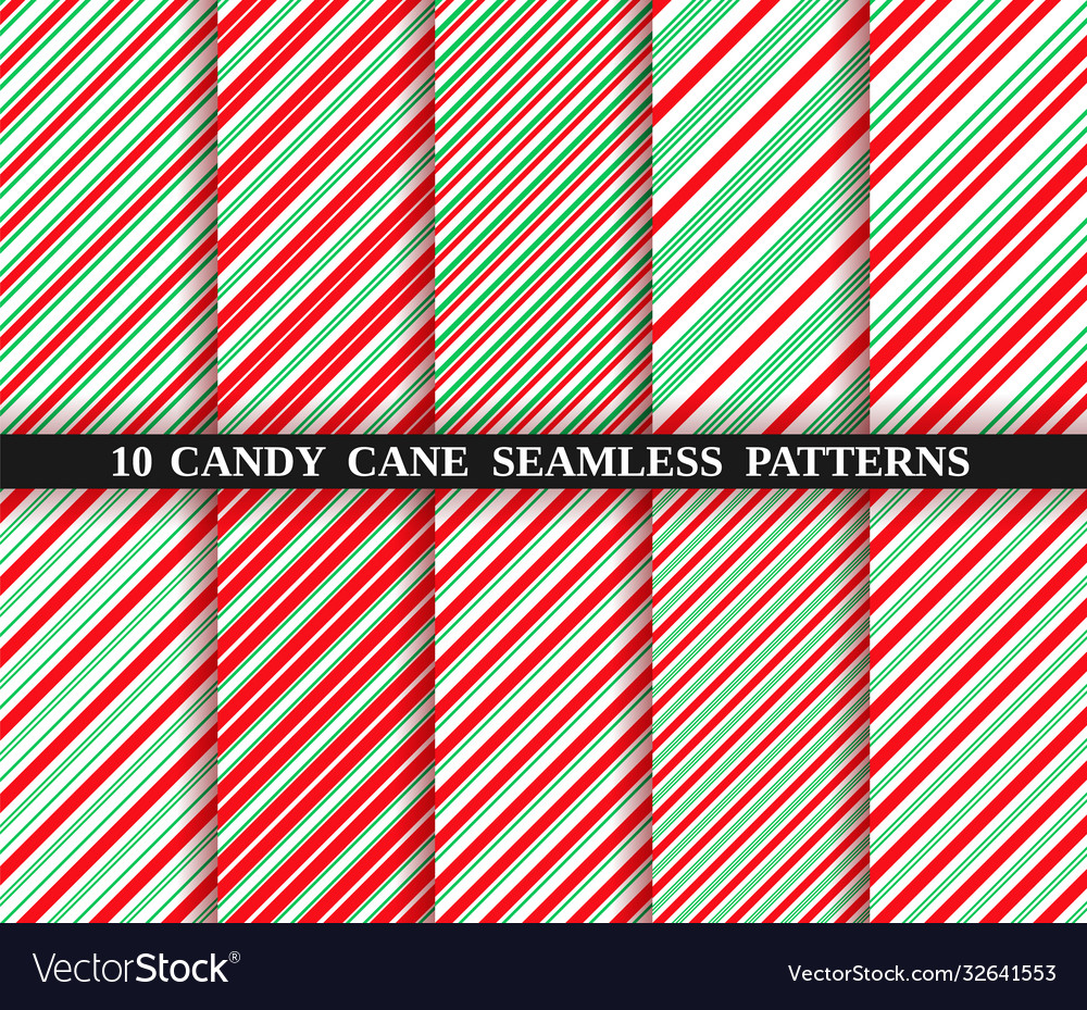 Candy cane stripe seamless pattern christmas Vector Image