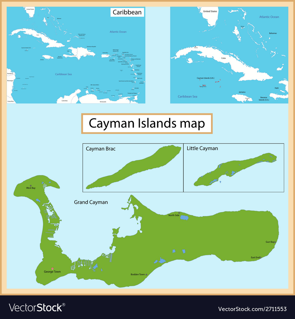 Cayman islands map