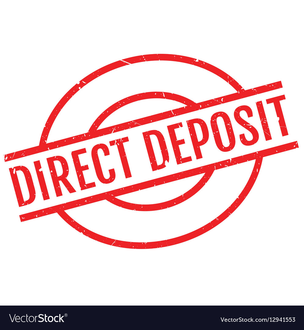 Direct Deposit rubber stamp Royalty Free Vector Image