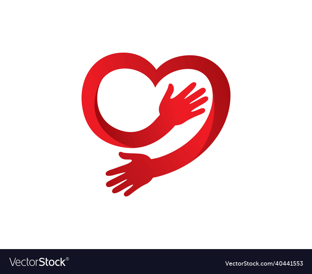 Hand Love Logo Template Icon Symbol Royalty Free Vector