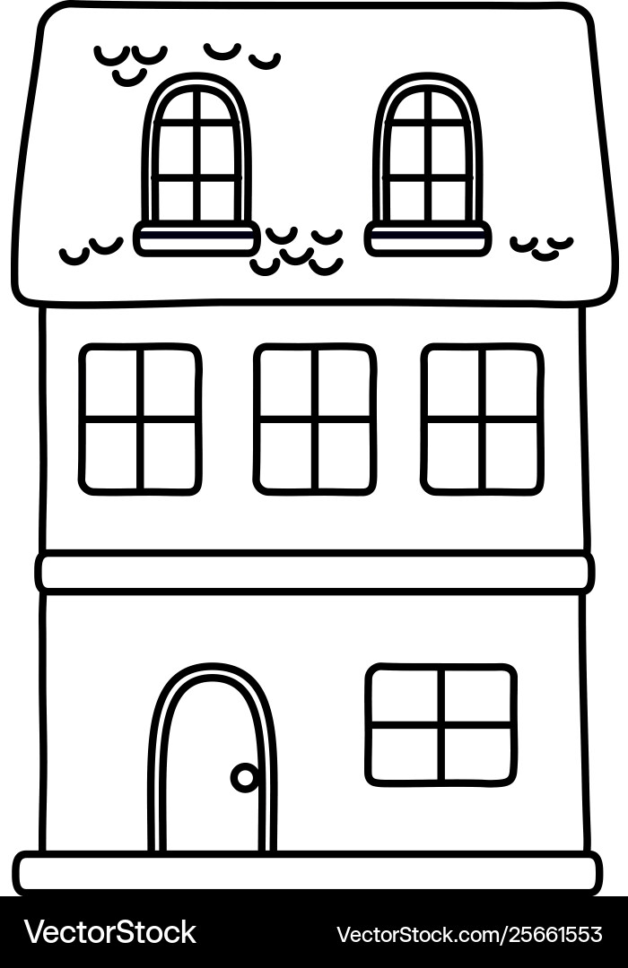 Isolated house with windows design Royalty Free Vector Image