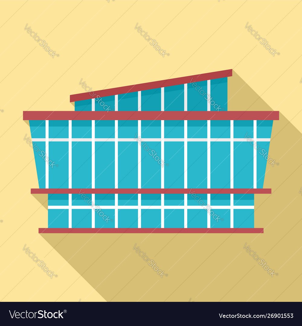 Mall icon flat style Royalty Free Vector Image