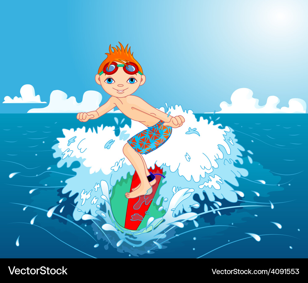 Surfer boy Royalty Free Vector Image - VectorStock