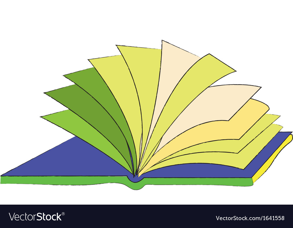 Book The loose pages of an open book Royalty Free Vector