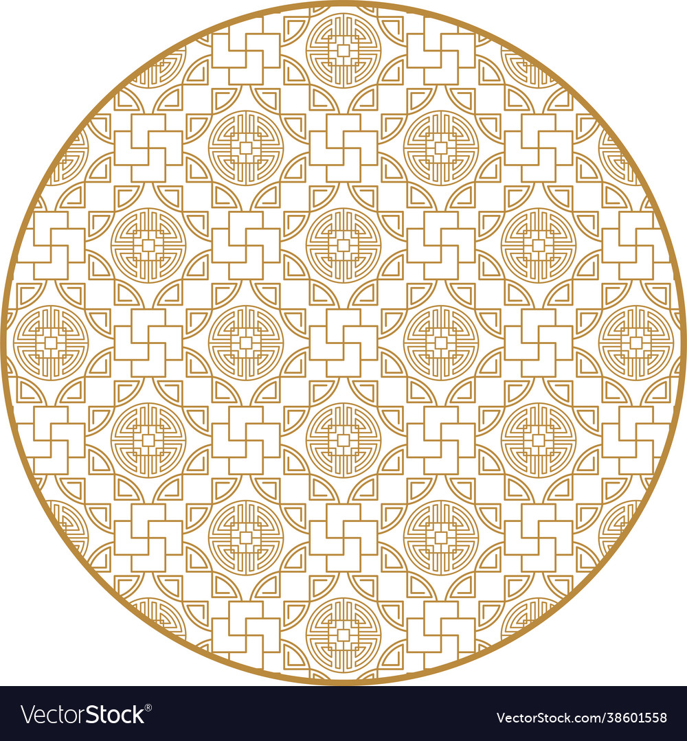 Chinese decoration elements frame border Vector Image