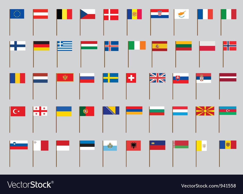 European flags Royalty Free Vector Image - VectorStock