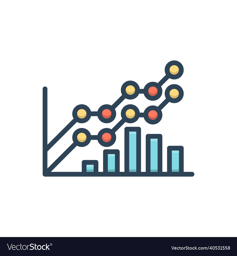 Line chart Royalty Free Vector Image - VectorStock
