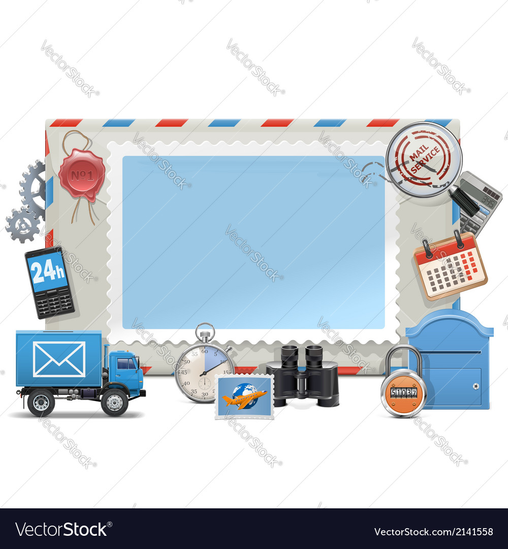 Mail board Royalty Free Vector Image VectorStock