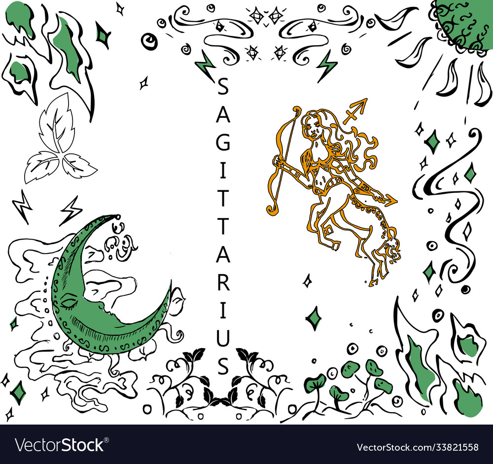 Some sagittarius sign 2 Royalty Free Vector Image