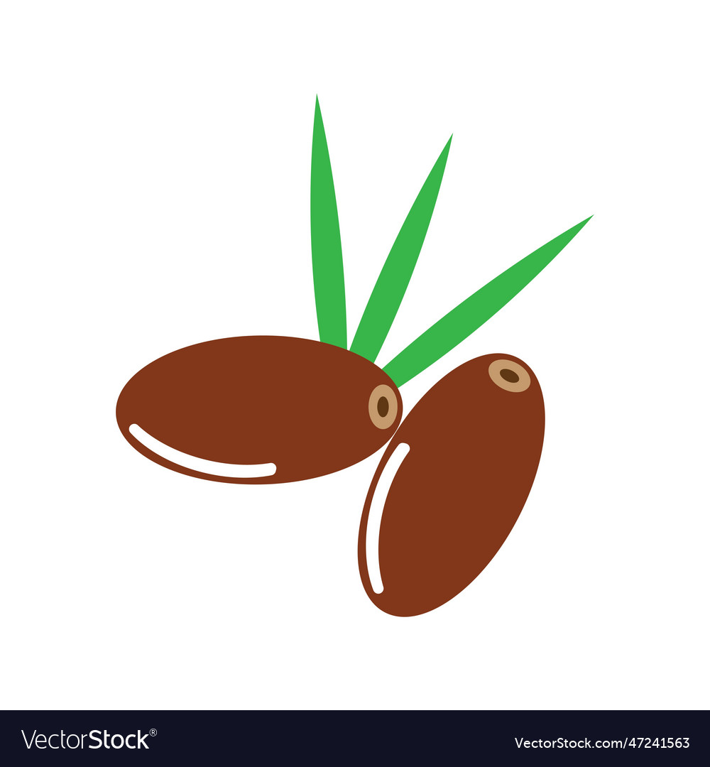 Dates fruit logo Royalty Free Vector Image VectorStock