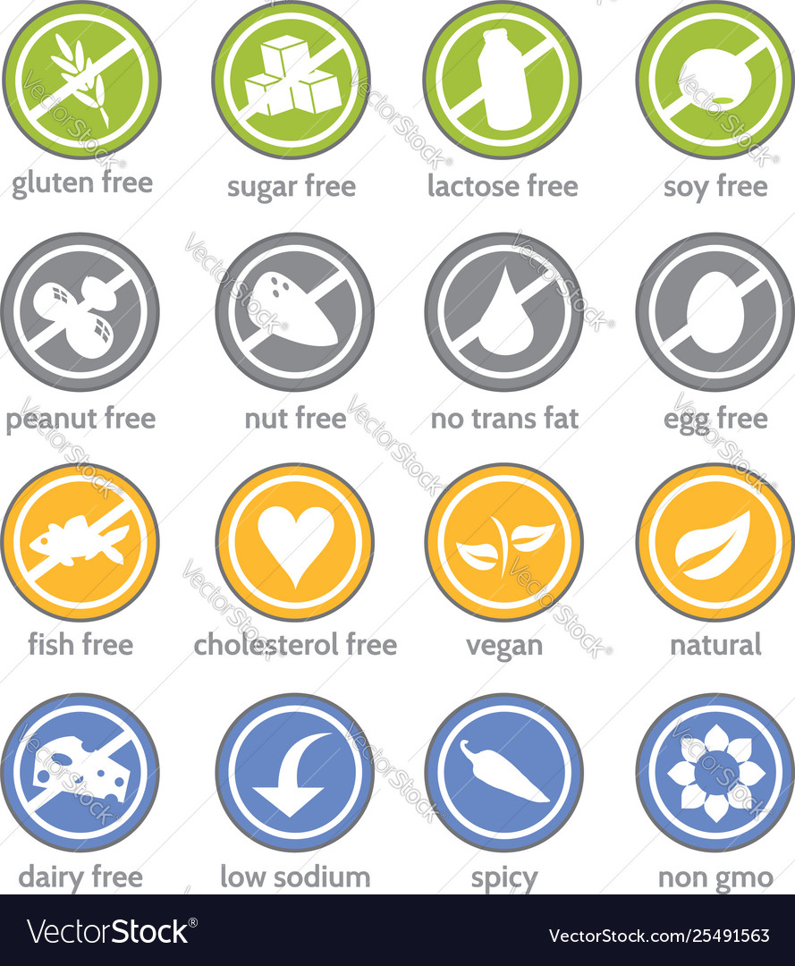 food-restriction-information-label-icon-set-vector-image