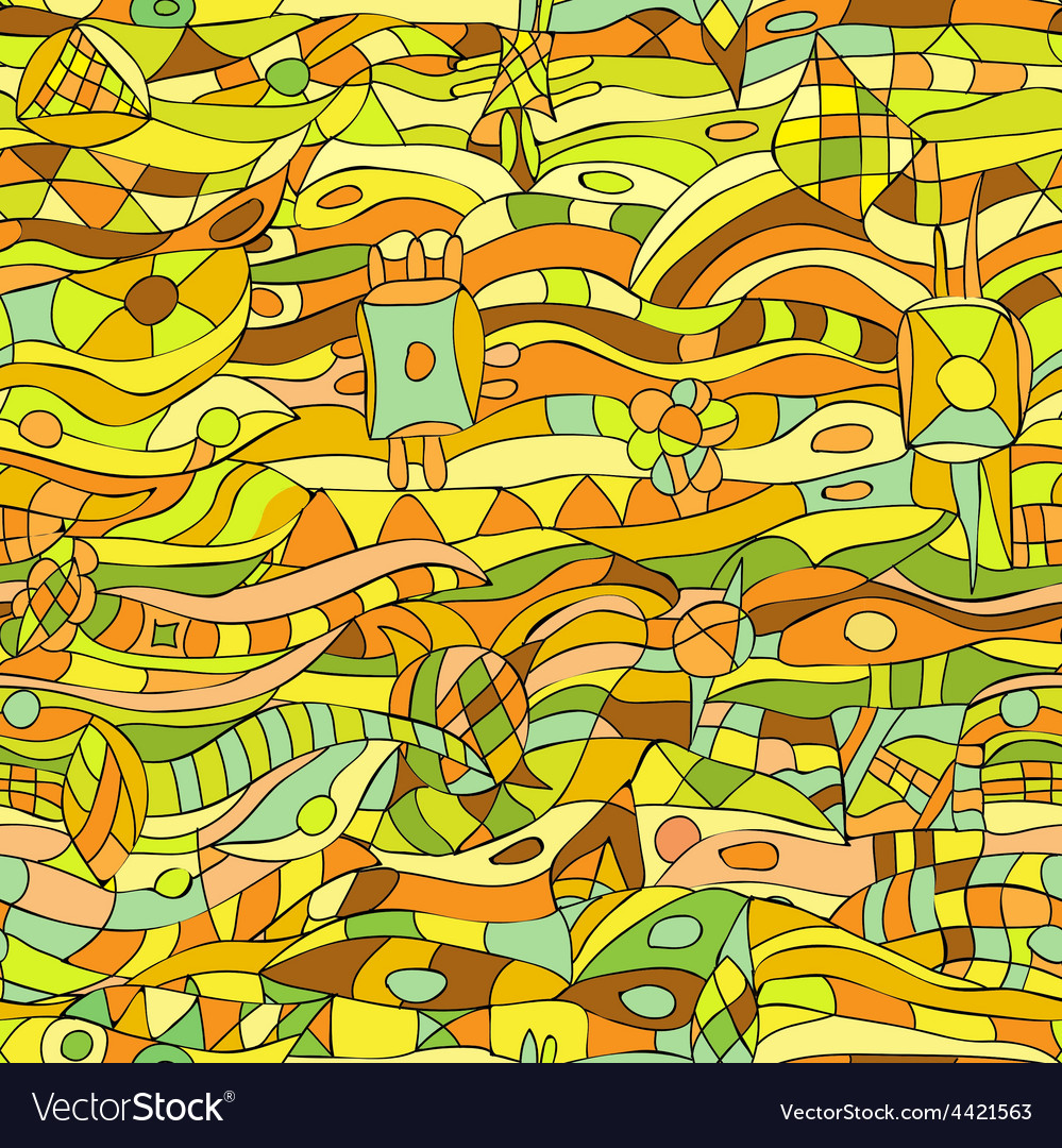 Hand-drawn abstract seamless pattern Royalty Free Vector
