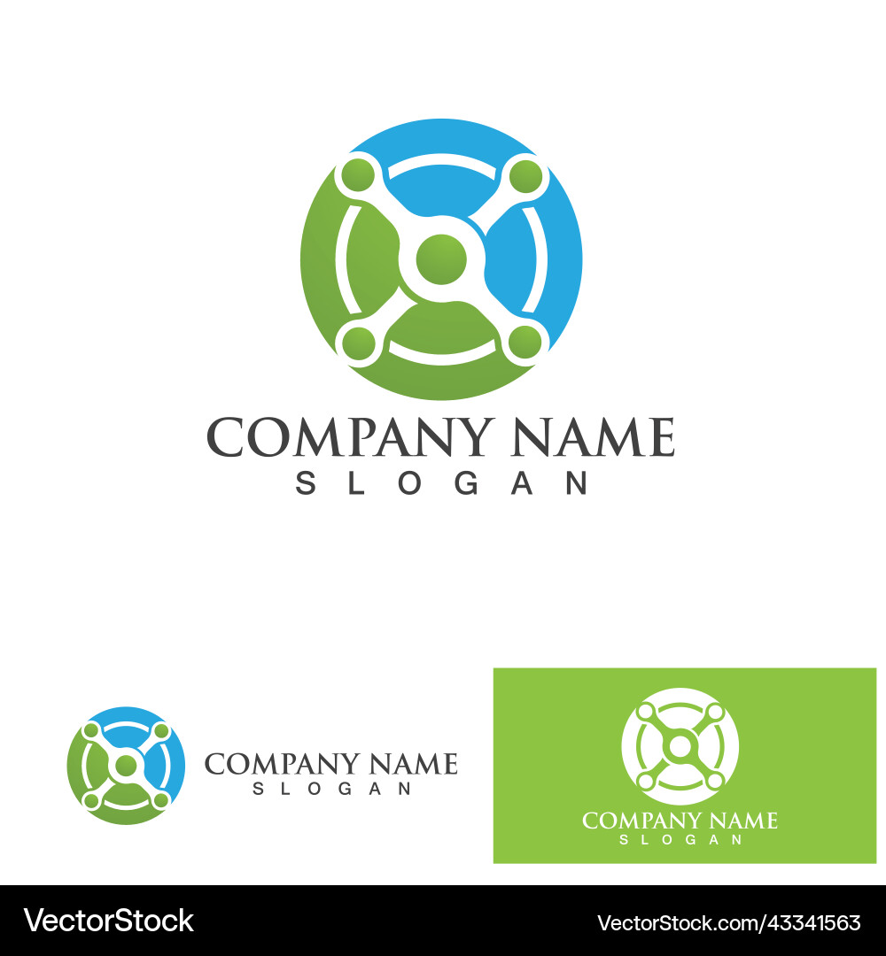 Molecule dna logo template Royalty Free Vector Image