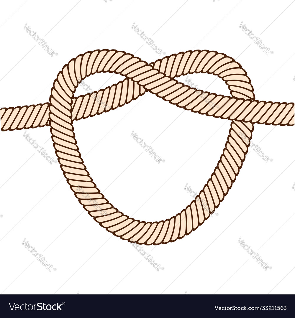 Rope heart like love symbol on white stock Vector Image