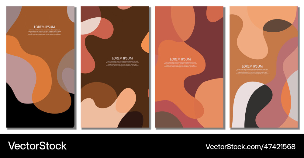 Abstract wavy set background Royalty Free Vector Image